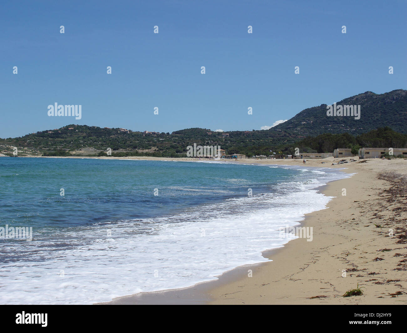 La Plage De Sable à Algajola Corse Banque Dimages Photo
