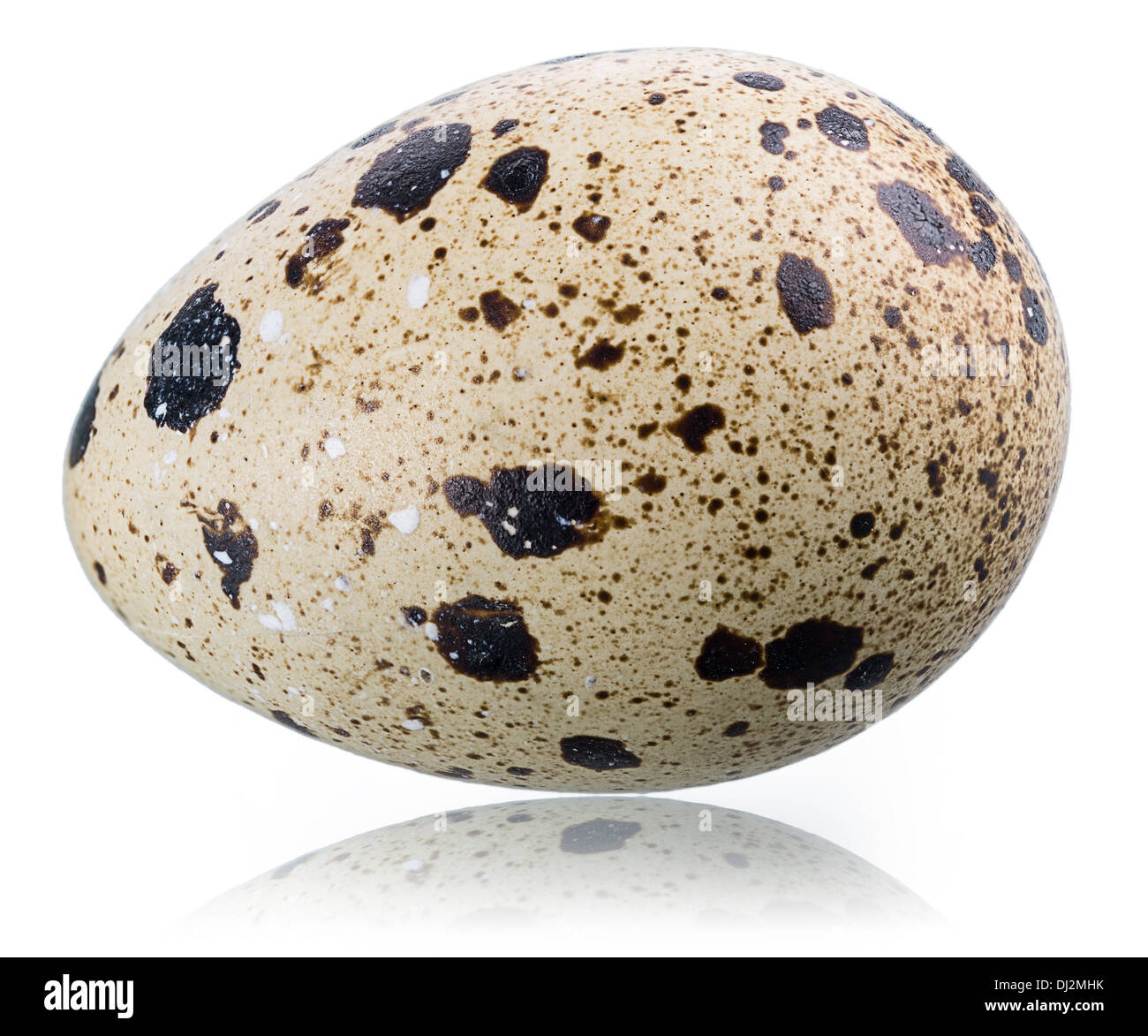 Oeuf de caille isolé sur le bouchon en verre avec chemins de détourage, quelques images recueillies ensemble pour accroître les domaines d Banque D'Images