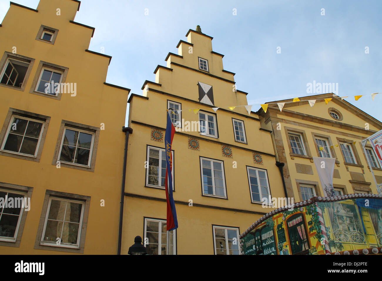 Maisons à pignon à Osnabrück Banque D'Images