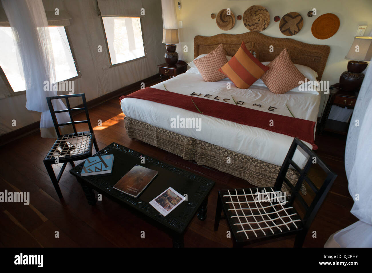 Store intérieur Camp Eagle Island Camp par Orient Express , en dehors de la Moremi au Botswana. Eagle Island Camp Banque D'Images