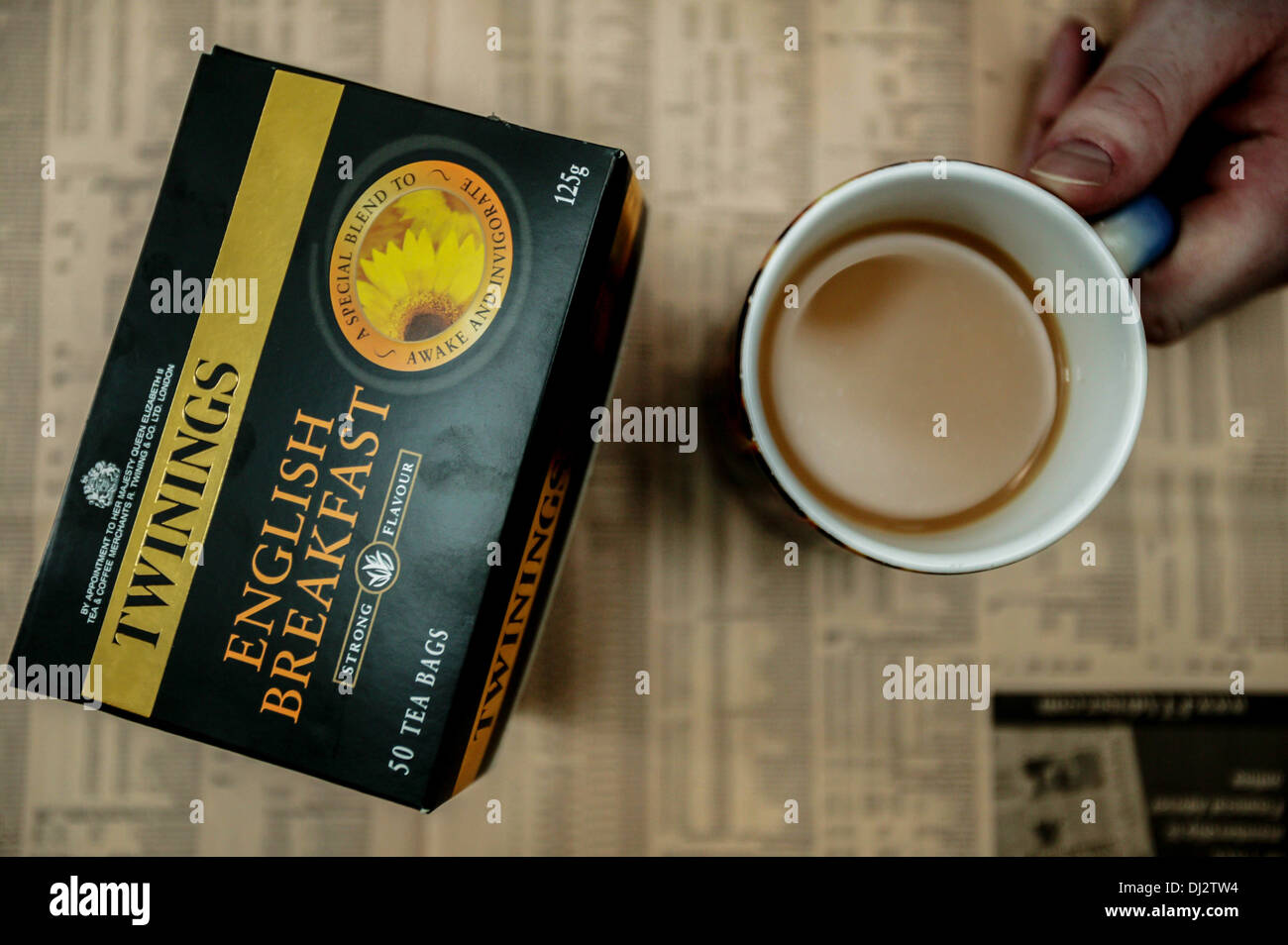 Image d'illustration de thé Twinings, un produit de l'AB. Banque D'Images