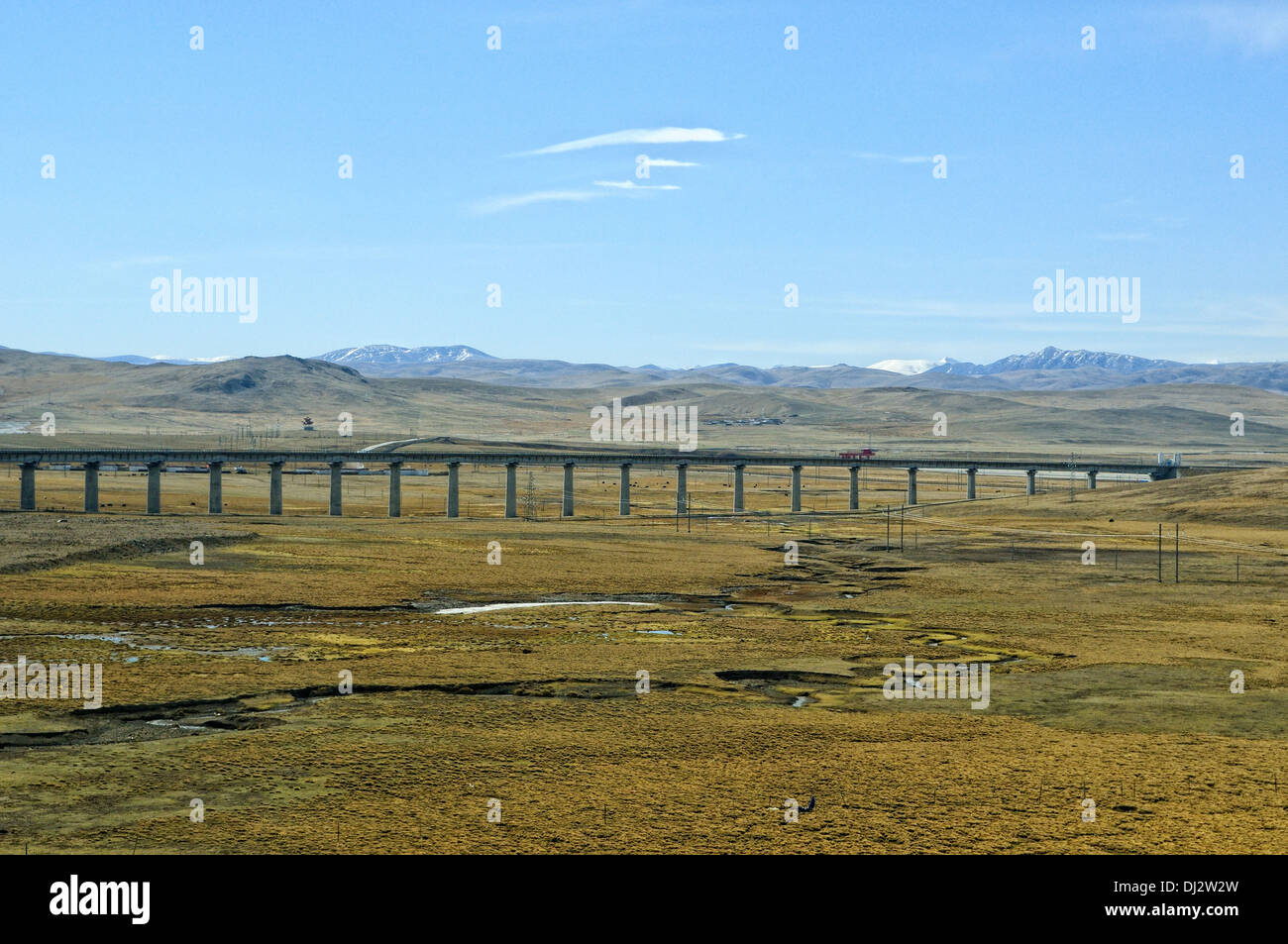 Chemin de fer de Tibet Banque D'Images