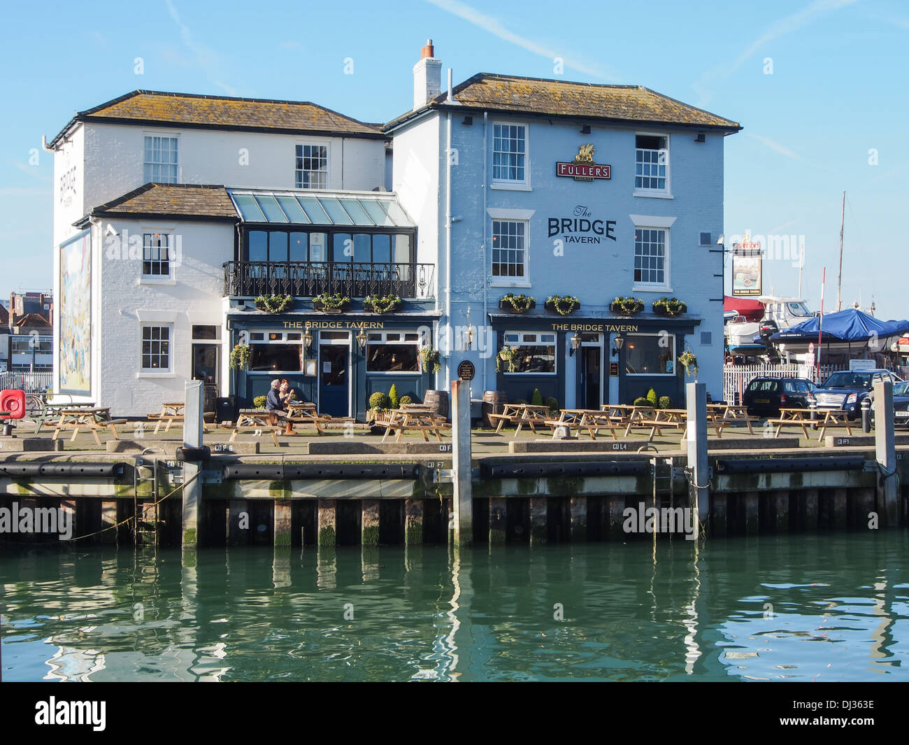 La taverne du pont à Camber Docks, Vieux Portsmouth Banque D'Images