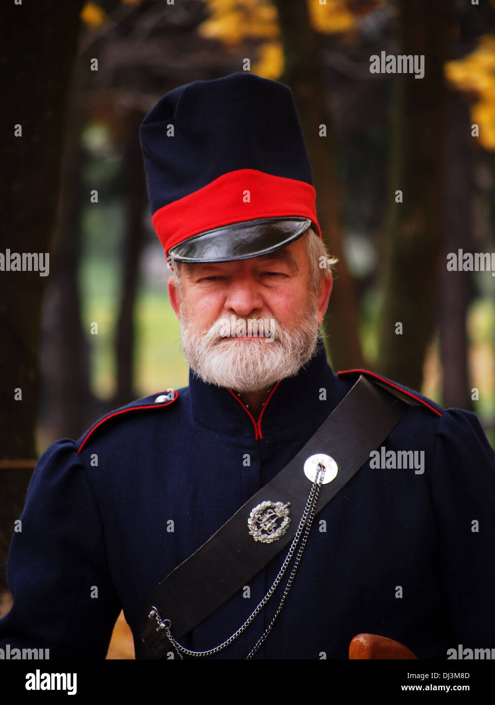 Dans l'uniforme des cosaques de Russie Banque D'Images