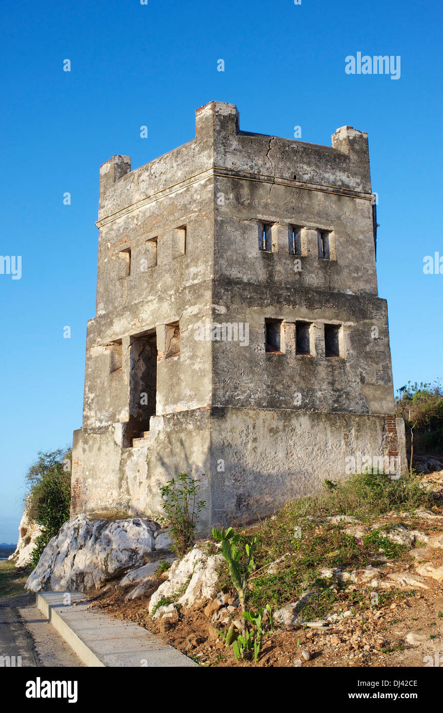 La fortification, la tour de Gibara, Cuba Banque D'Images