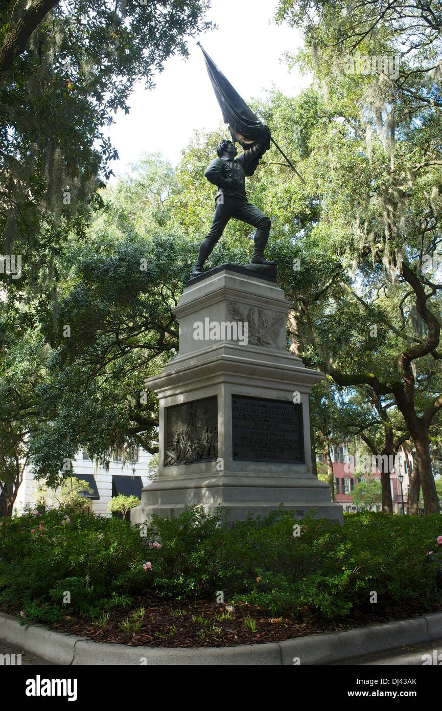 Monument, Madison Square, Savannah, Georgia, USA Banque D'Images