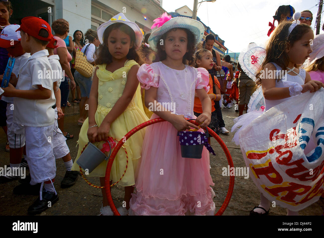 Jose Marti parade, Baracoa, Cuba Banque D'Images