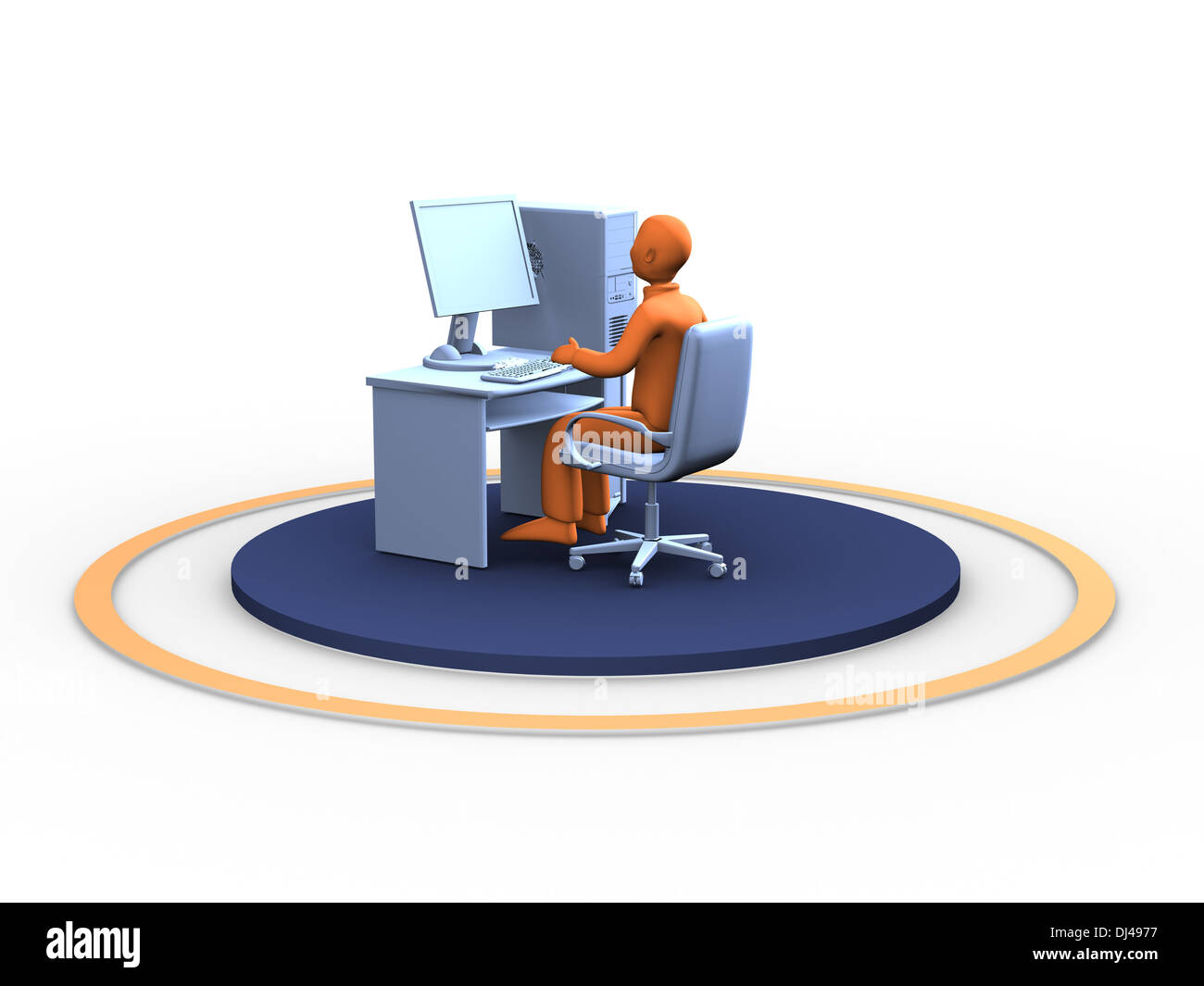 homme au travail Banque D'Images