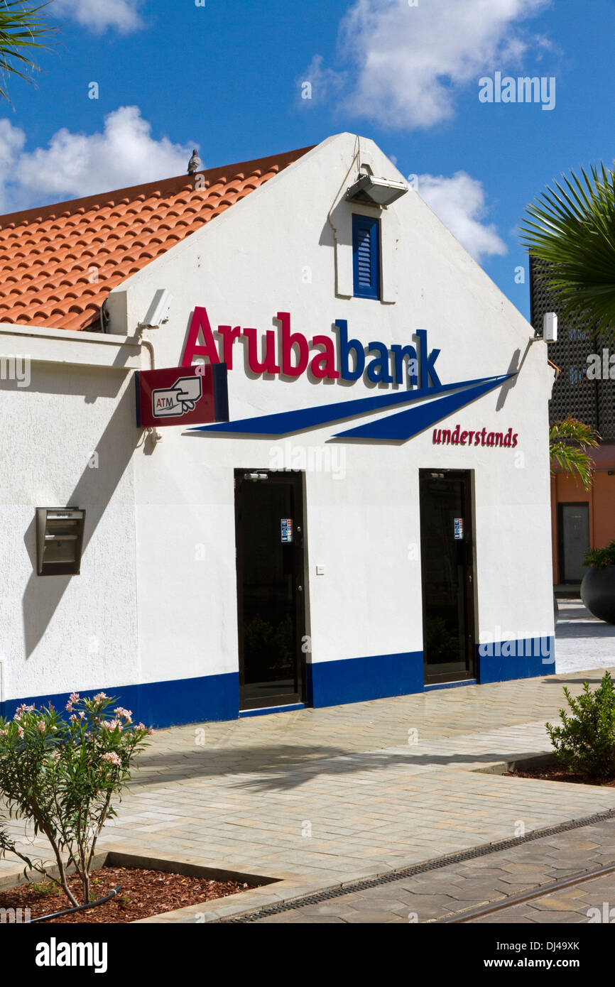 Économie, Arubabank à Oranjestad Banque D'Images