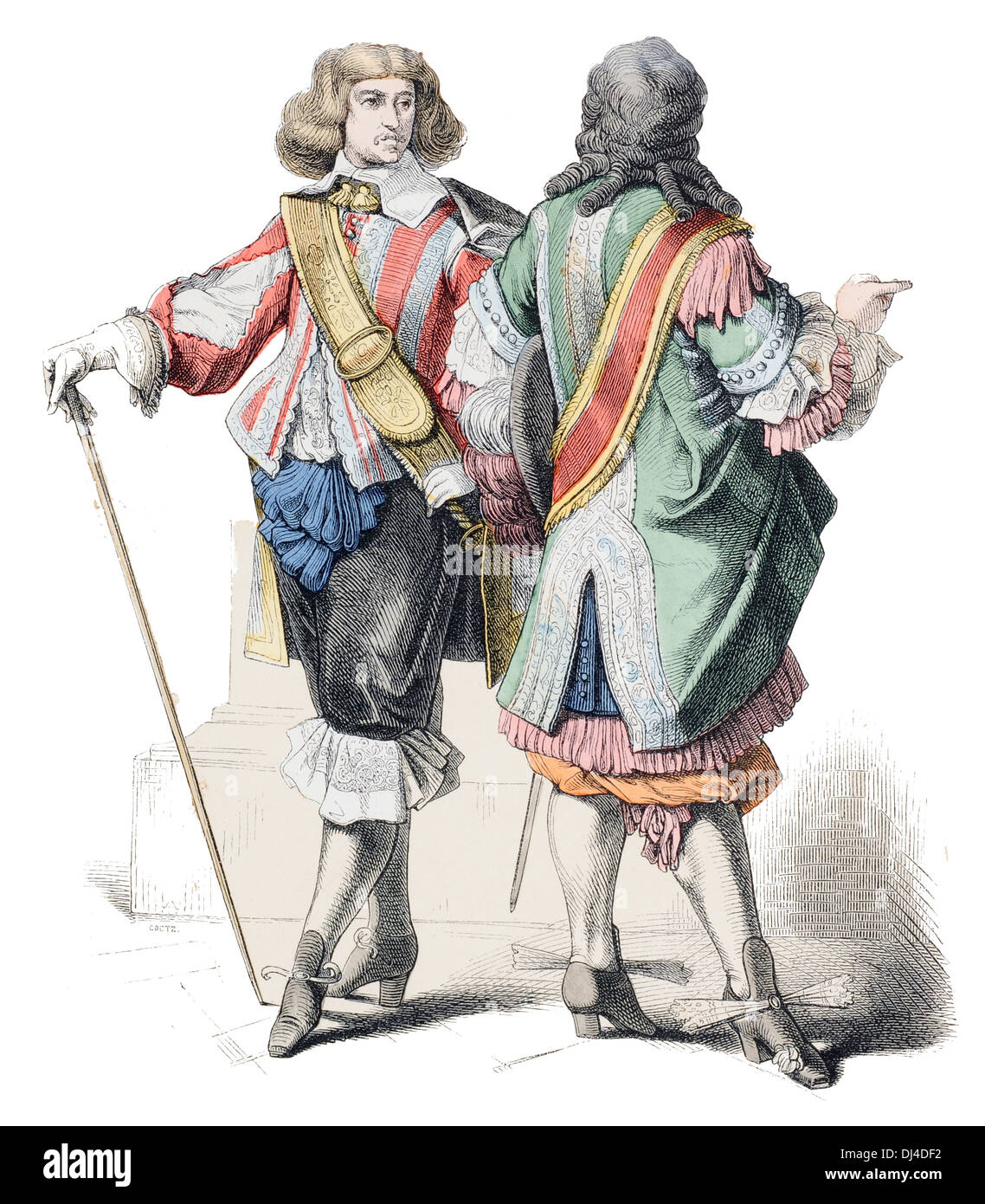 Les Cavaliers français du 17e siècle Banque D'Images