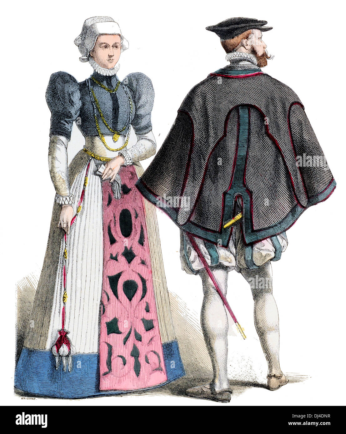 Citoyen allemand dress 16e siècle Banque D'Images