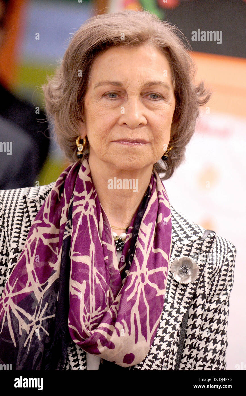 South Bronx, NY, USA . 20 nov., 2013. Sa Majesté la Reine Sofia d'Espagne visites Middle School South Bronx (MS-223) Le 20 novembre 2013 à New York. Dpa : Crédit photo alliance/Alamy Live News Banque D'Images