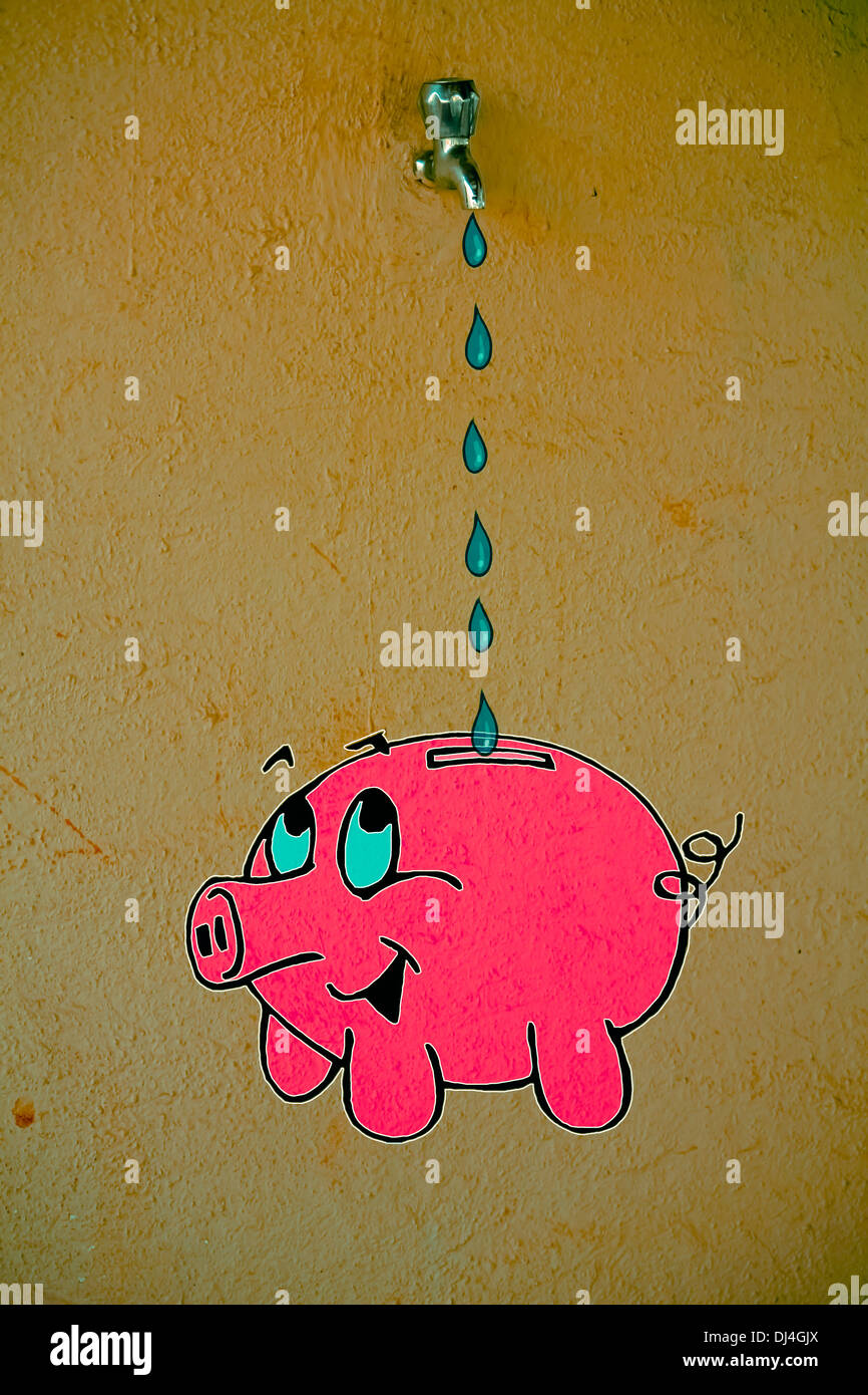 Concept d'économiser de l'eau Banque D'Images