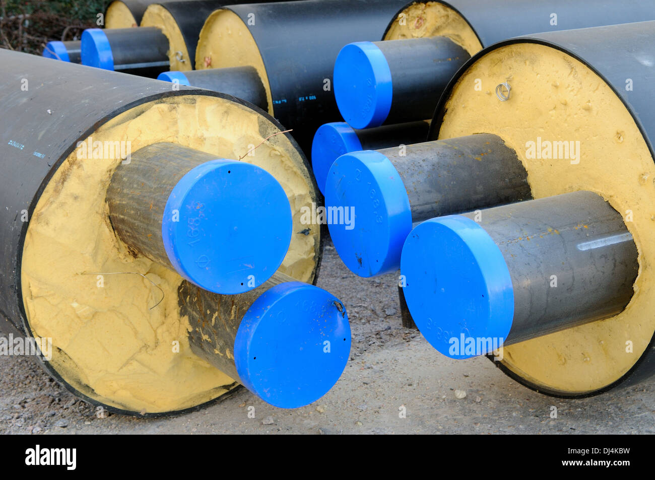 - Tubes de chauffage urbain Banque D'Images