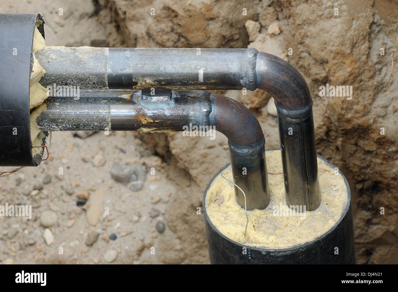 Chauffage urbain - isolation thermique Banque D'Images