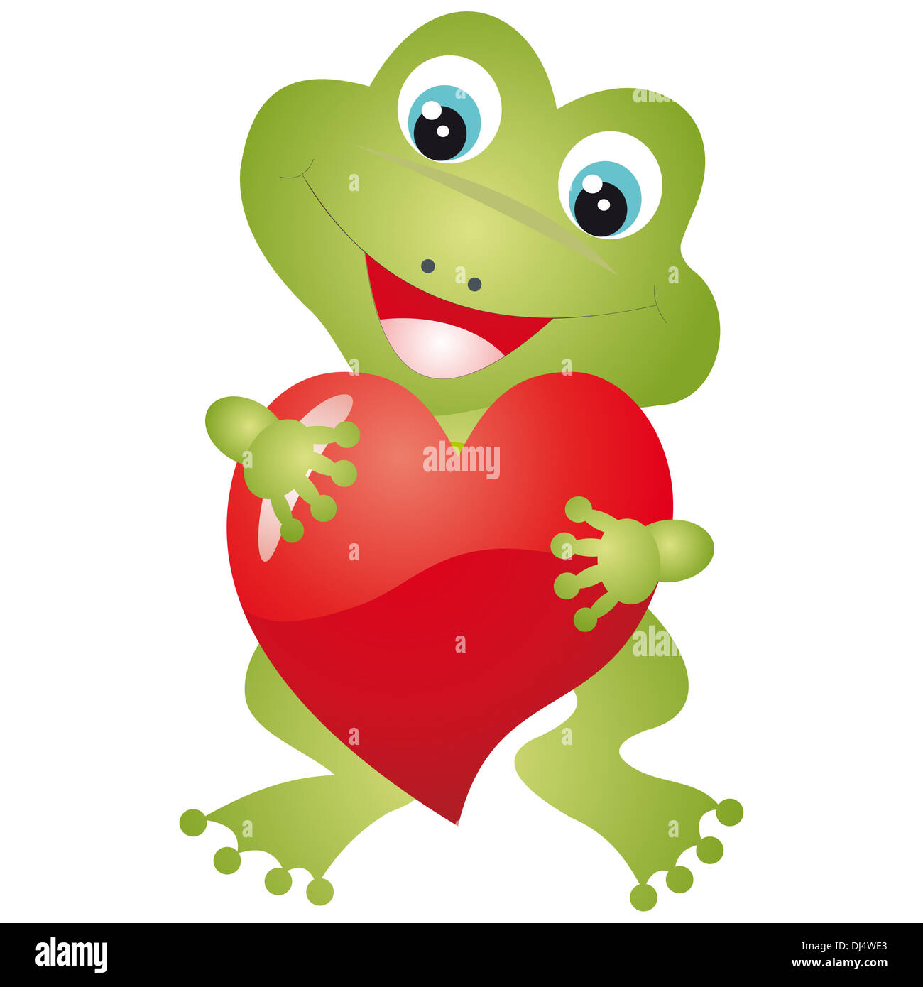 Grenouille avec coeur Illustration Banque D'Images