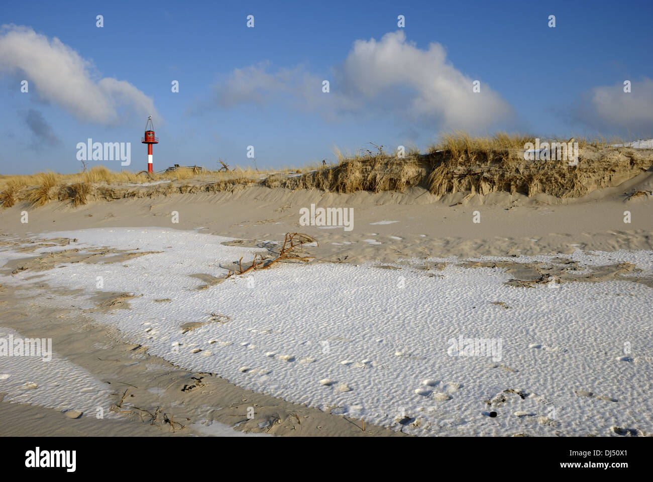 Phare dans les dunes, à Sylt Banque D'Images