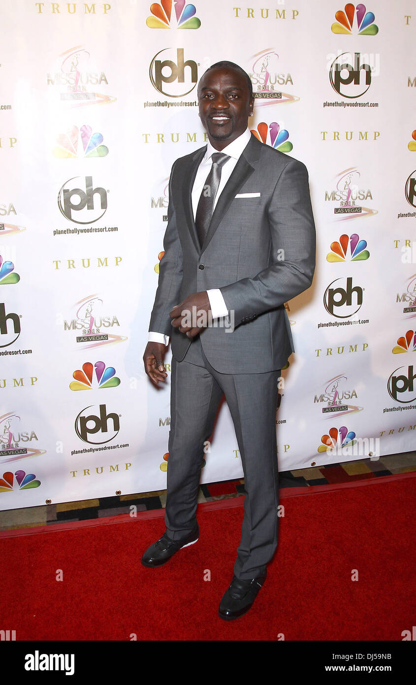 Miss USA 2012 Akon Pageant au Planet Hollywood Resort and Casino - Tapis Rouge. Las Vegas, Nevada -03.06.12 Banque D'Images