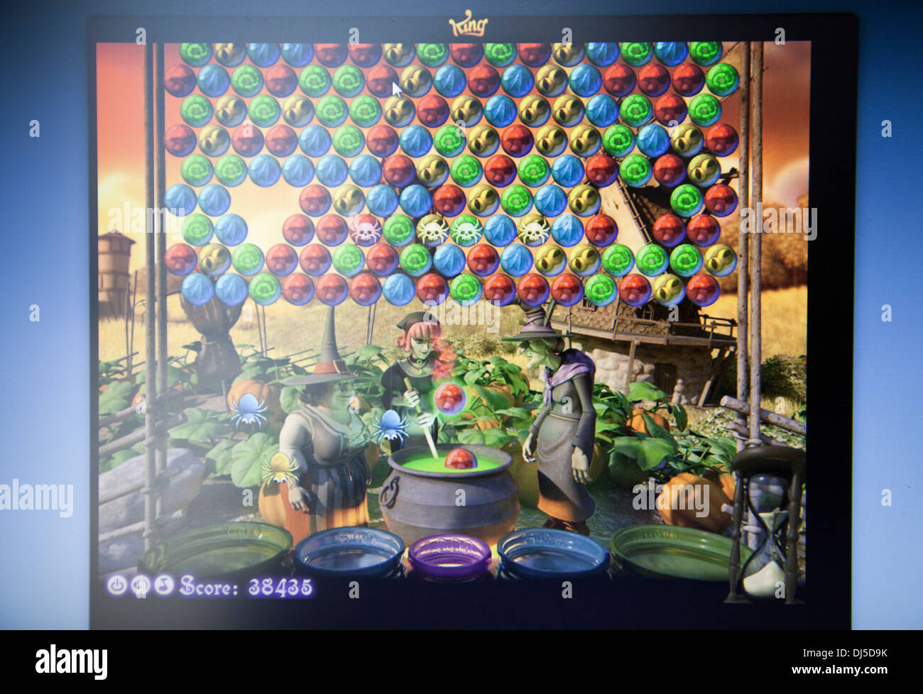 Jeu Bubble Witch par le roi Midas Player Online - Capture d'écran Banque D'Images