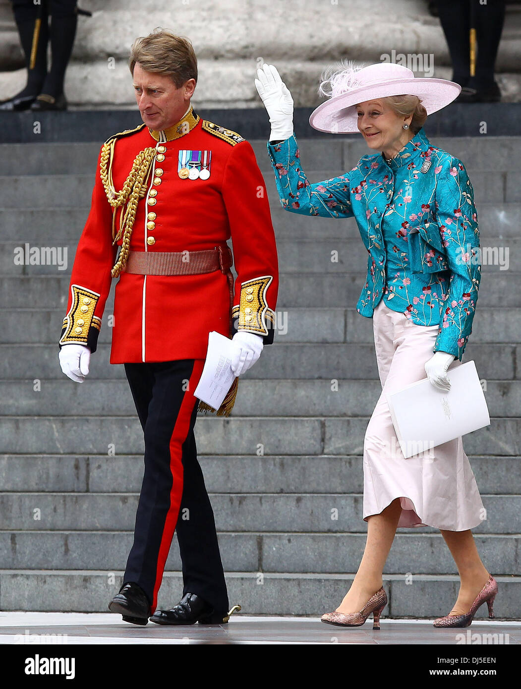 La princesse Alexandra de quitter les Queen's Diamond Jubilee service d'action de grâce à la Cathédrale St Paul de Londres, Angleterre - 05.06.12 Banque D'Images