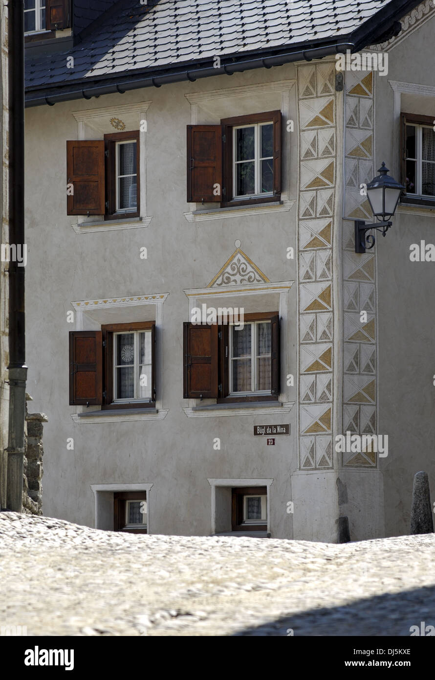 À Samedan, Suisse Banque D'Images