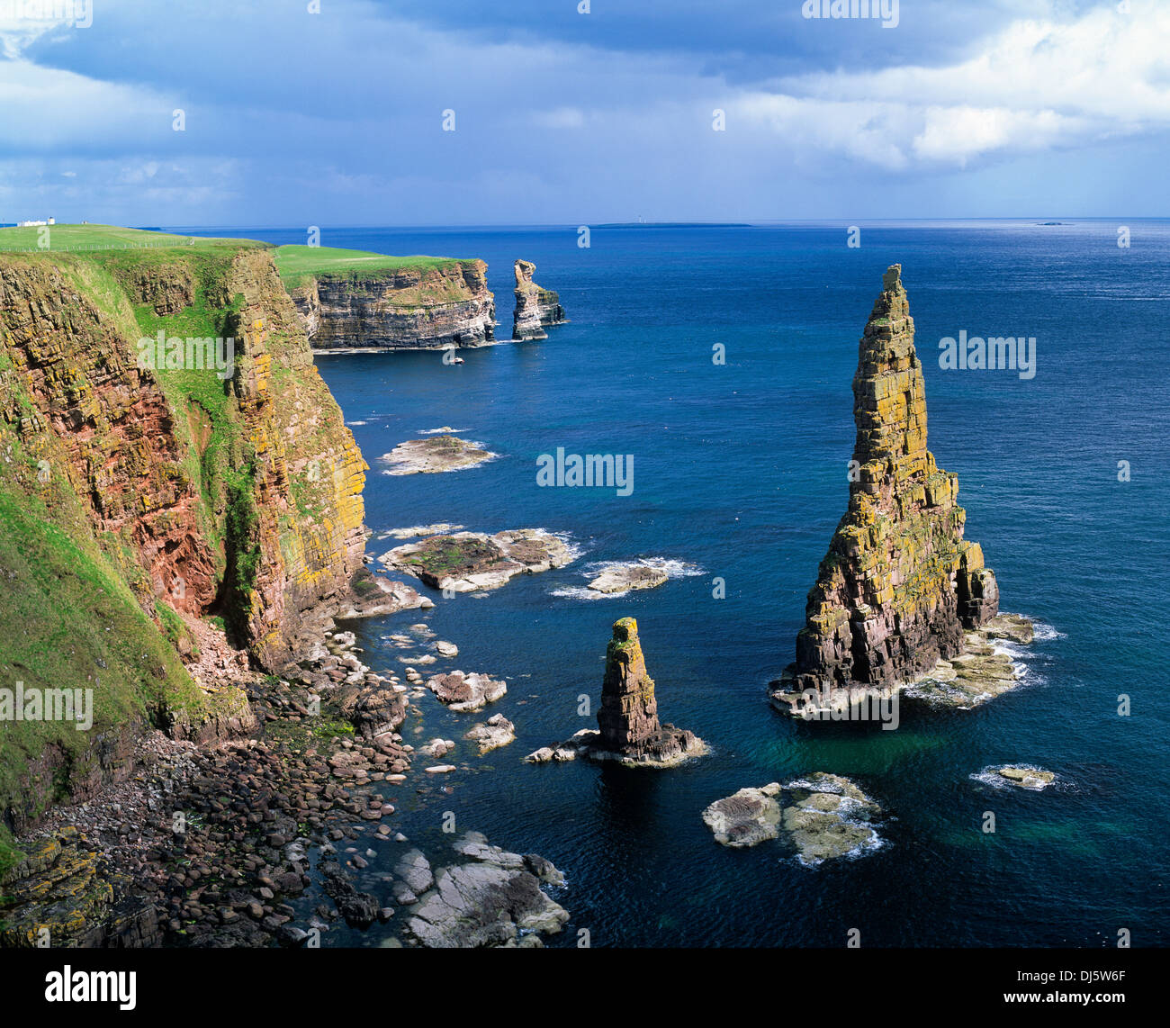 Duncansby Stacks de près de John o Groats, Highland, Scotland, UK Banque D'Images