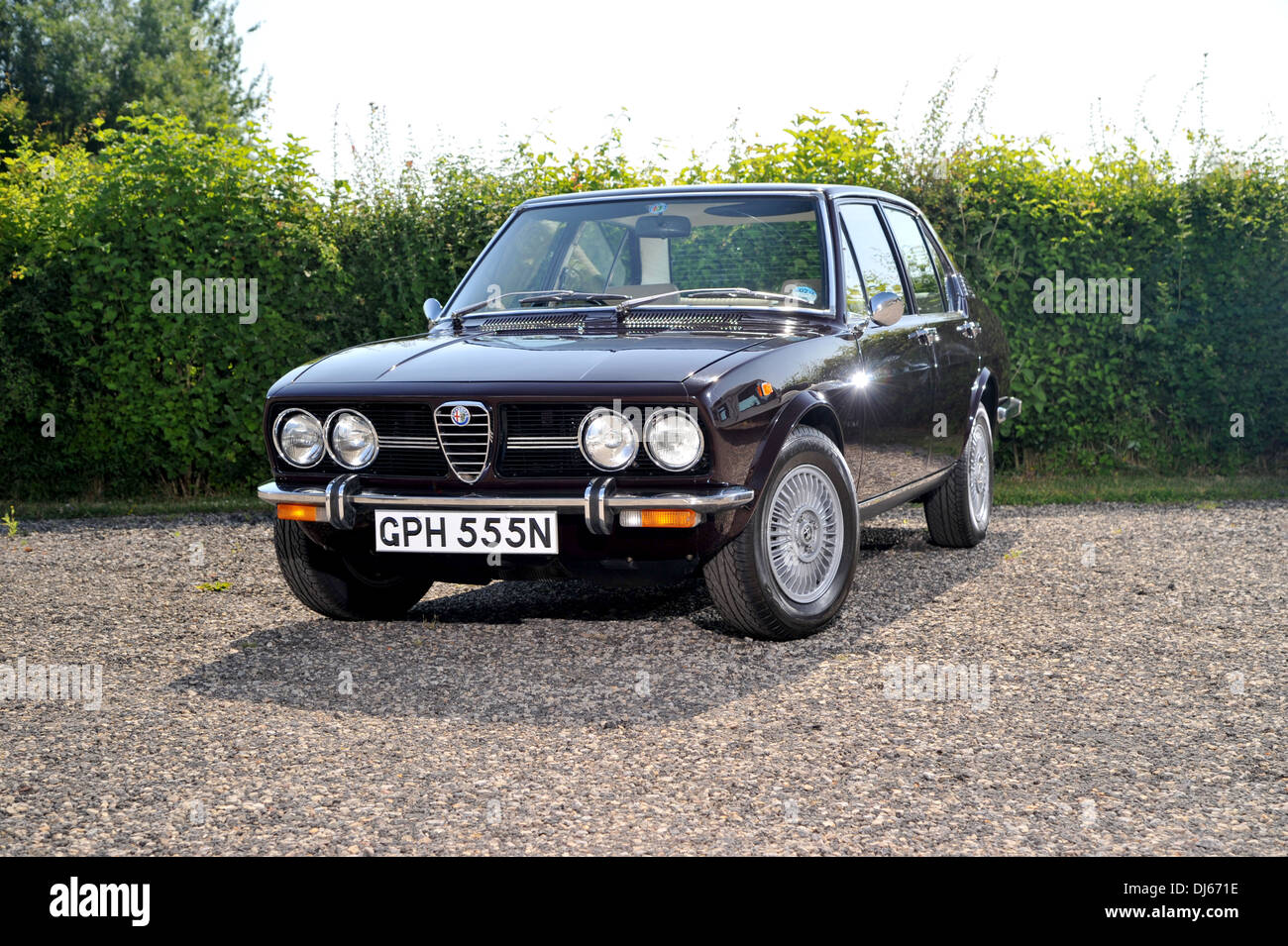 1974 Alfa Romeo Alfetta berline tricorps voiture classique Banque D'Images