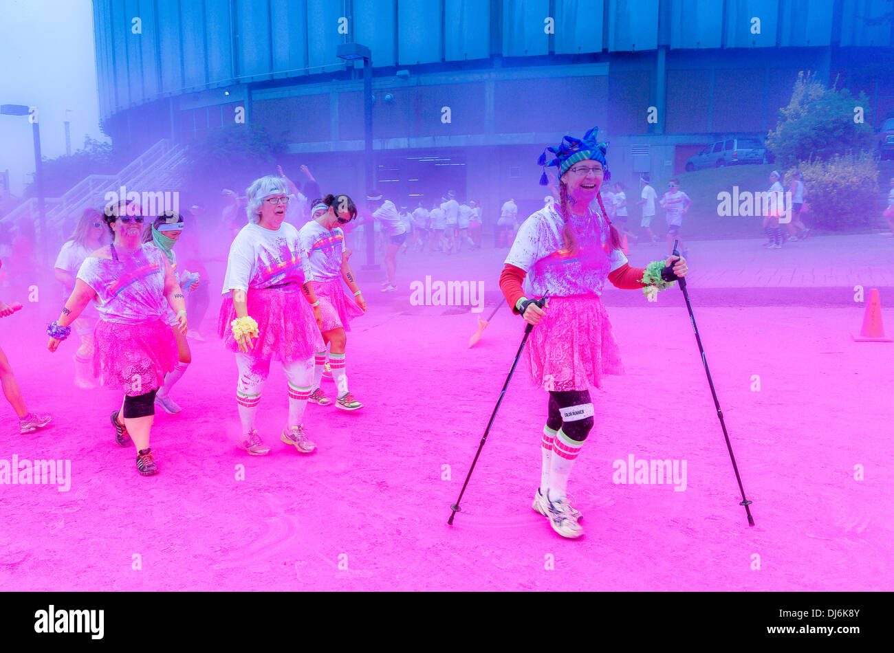 Le 5k Color Run, Vancouver, août 2013 Banque D'Images