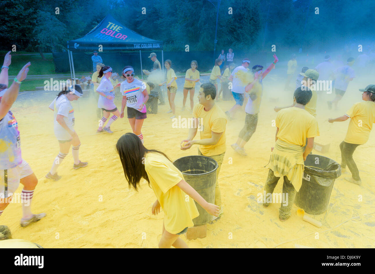 Le 5k Color Run, Vancouver, août 2013 Banque D'Images