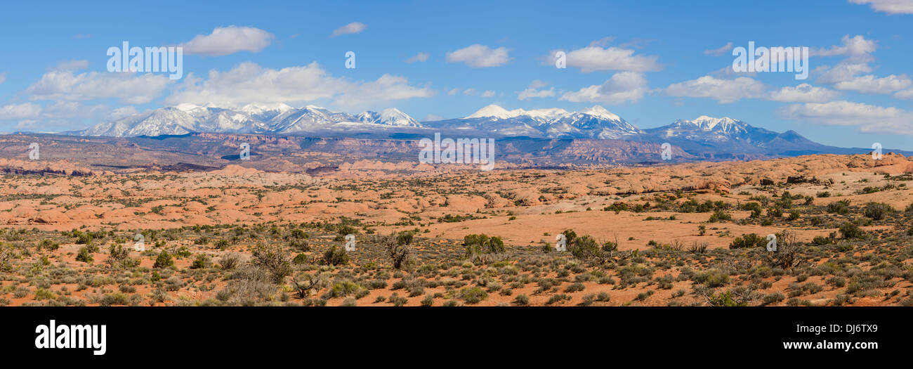 Montagnes La Sal d'Arches National Park, Utah, USA Banque D'Images