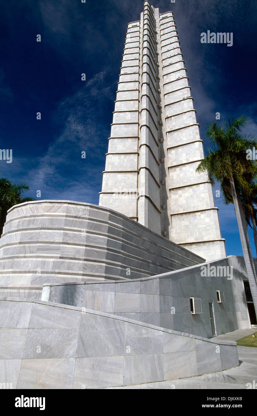 Jose Marti Monument à Plaza de la Revolucion, la Havane, Cuba Banque D'Images