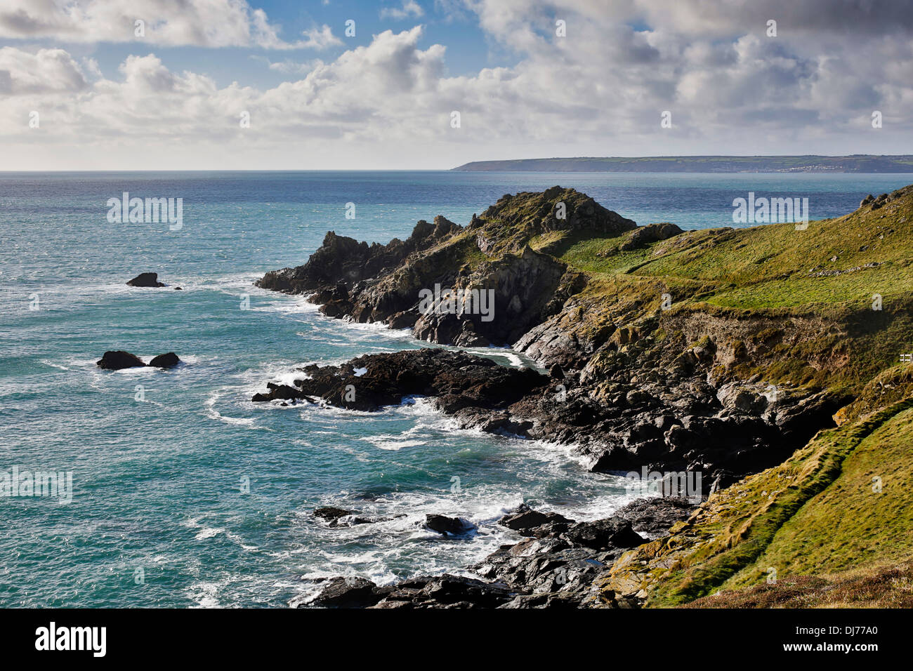 Cudden Point ; Mount's Bay, Cornwall, UK Banque D'Images