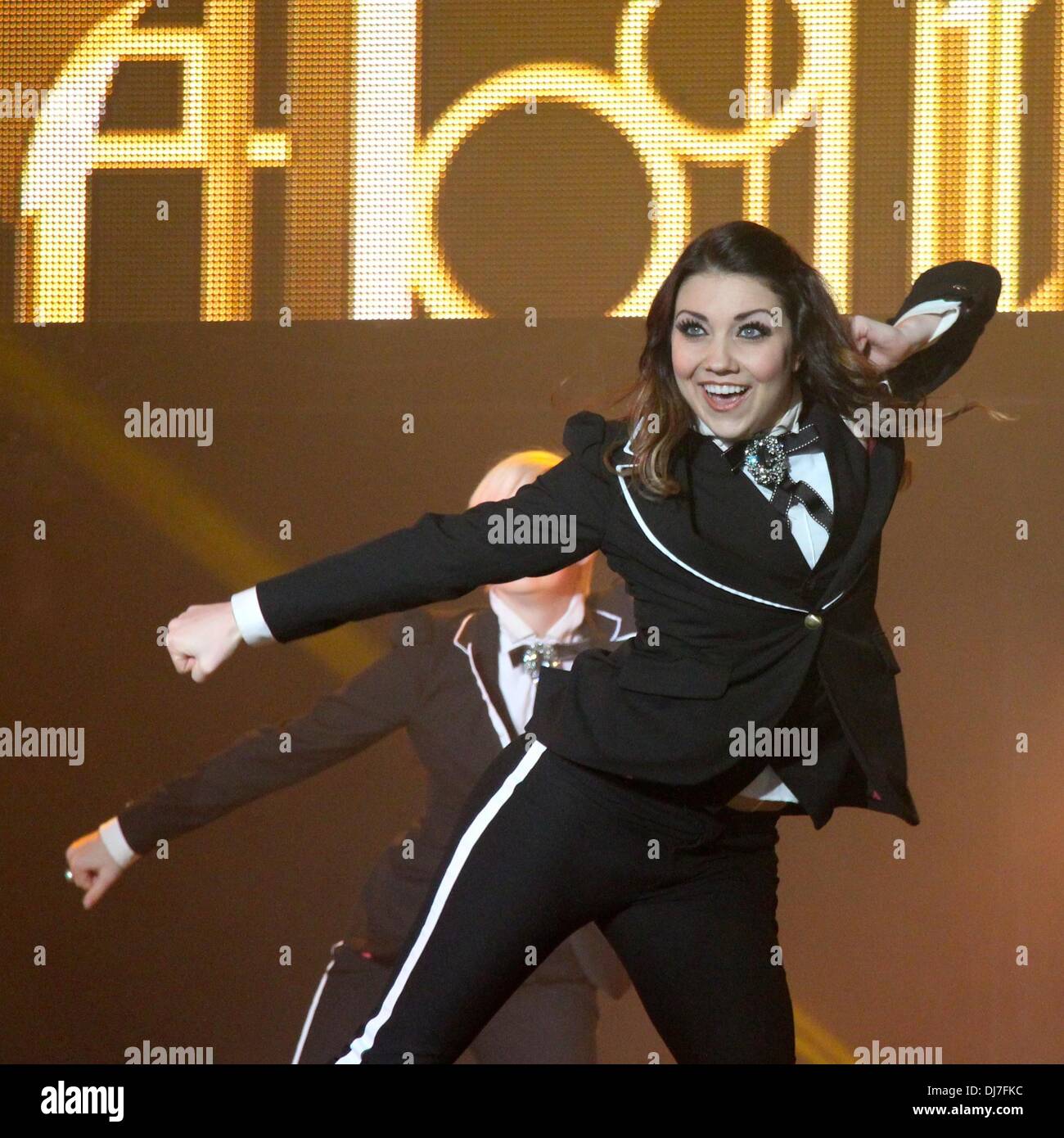 Jenna Johnson effectue Puttin' On The Ritz sur So You Think You Can Dance TV Show 10 saison. Banque D'Images