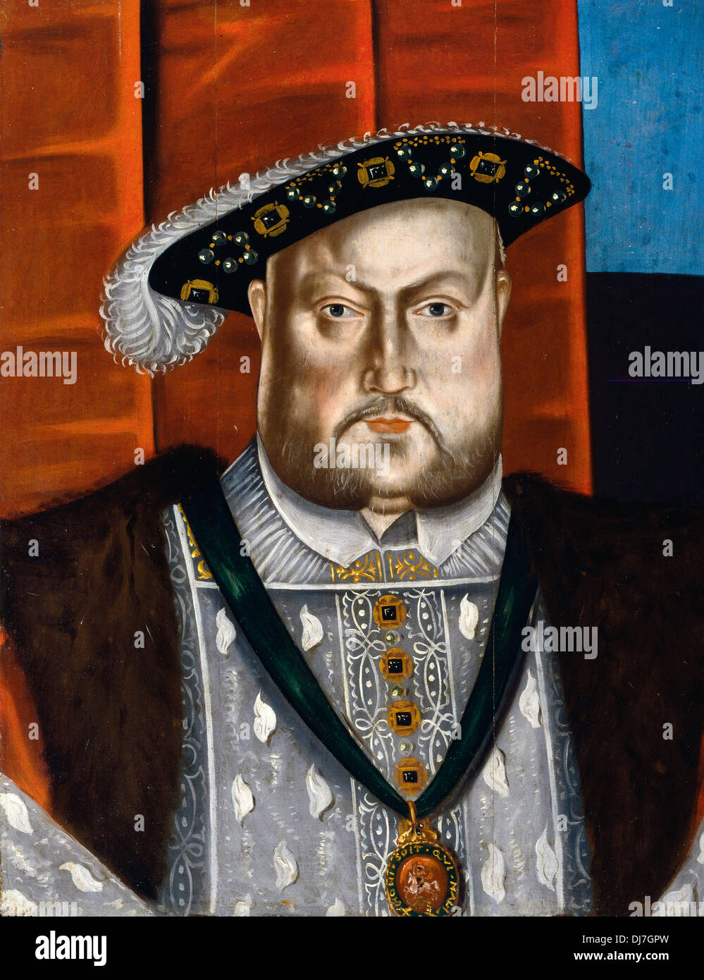 L'École britannique. Henry VIII. Circa 1626. Huile sur panneau. Dulwich Picture Gallery, Londres. Banque D'Images