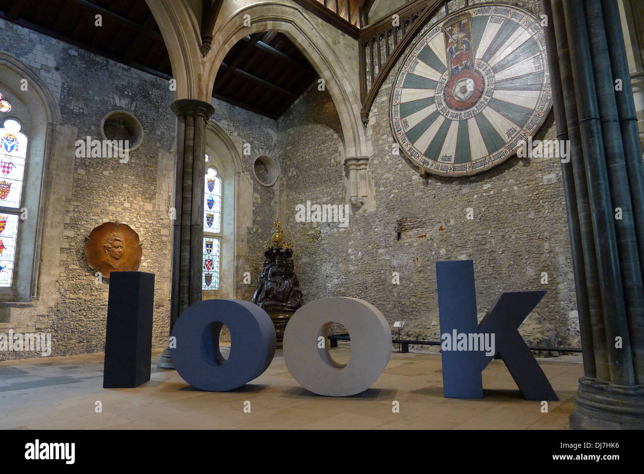 'Look' Art Installation, Winchester Grand Hall Banque D'Images