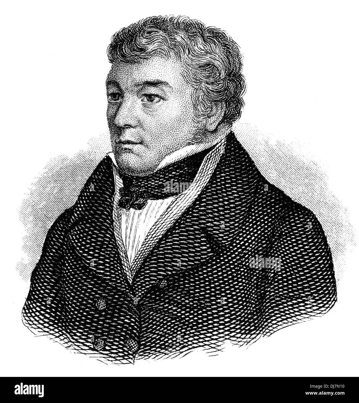 Portrait de Johann Heinrich Daniel Zschokke, 1771 - 1848, un Allemand, plus tard, l'auteur suisse et reformer Banque D'Images