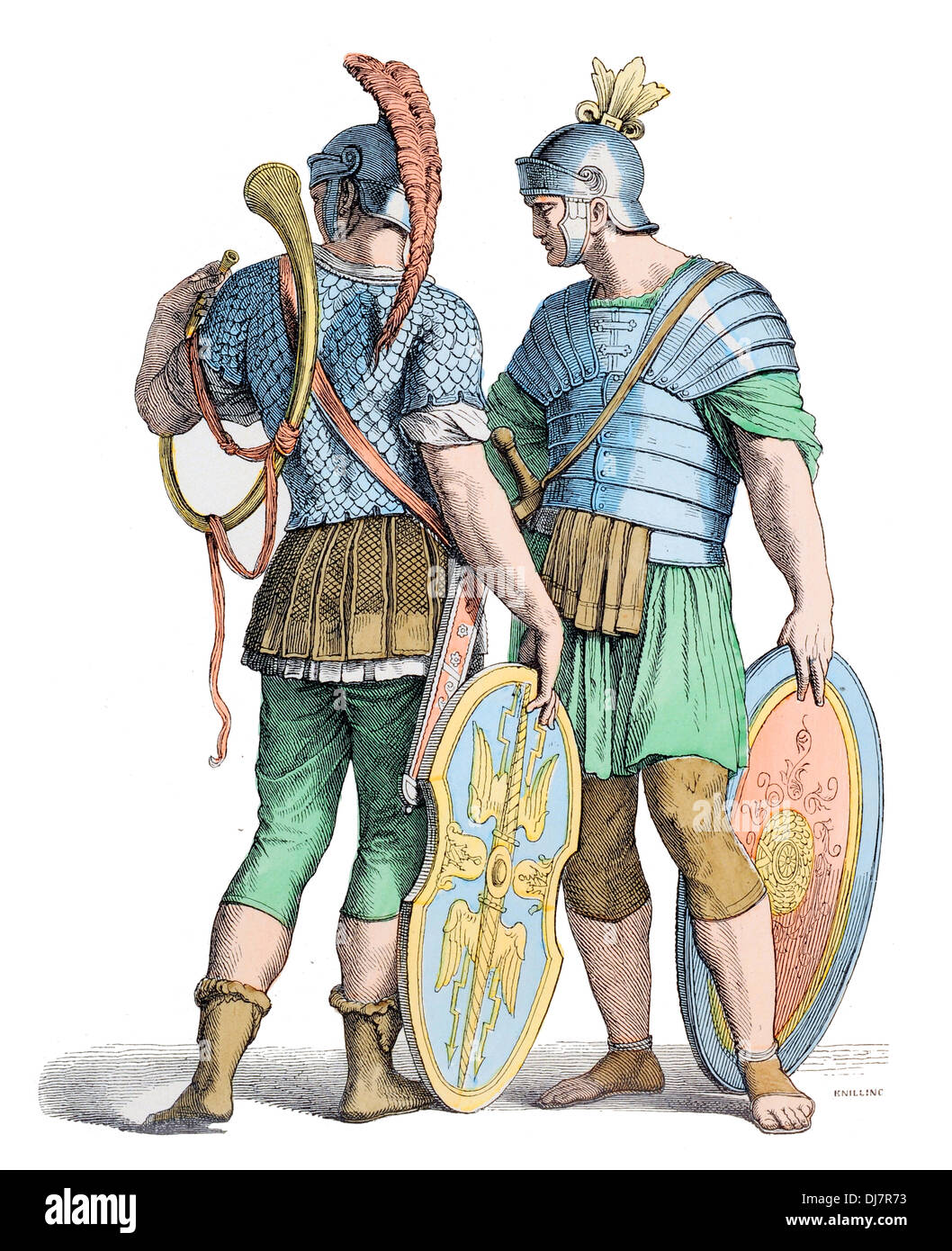 Christian pré BC soldats romains antiques Banque D'Images