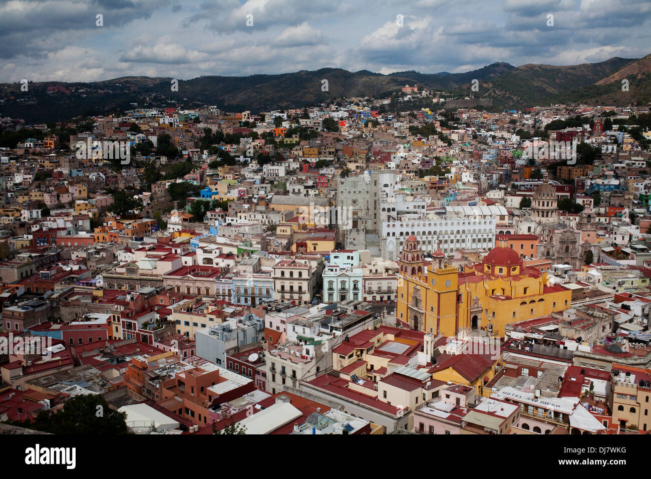 Une vue de la ville de Guanajuato, Mexique. Banque D'Images