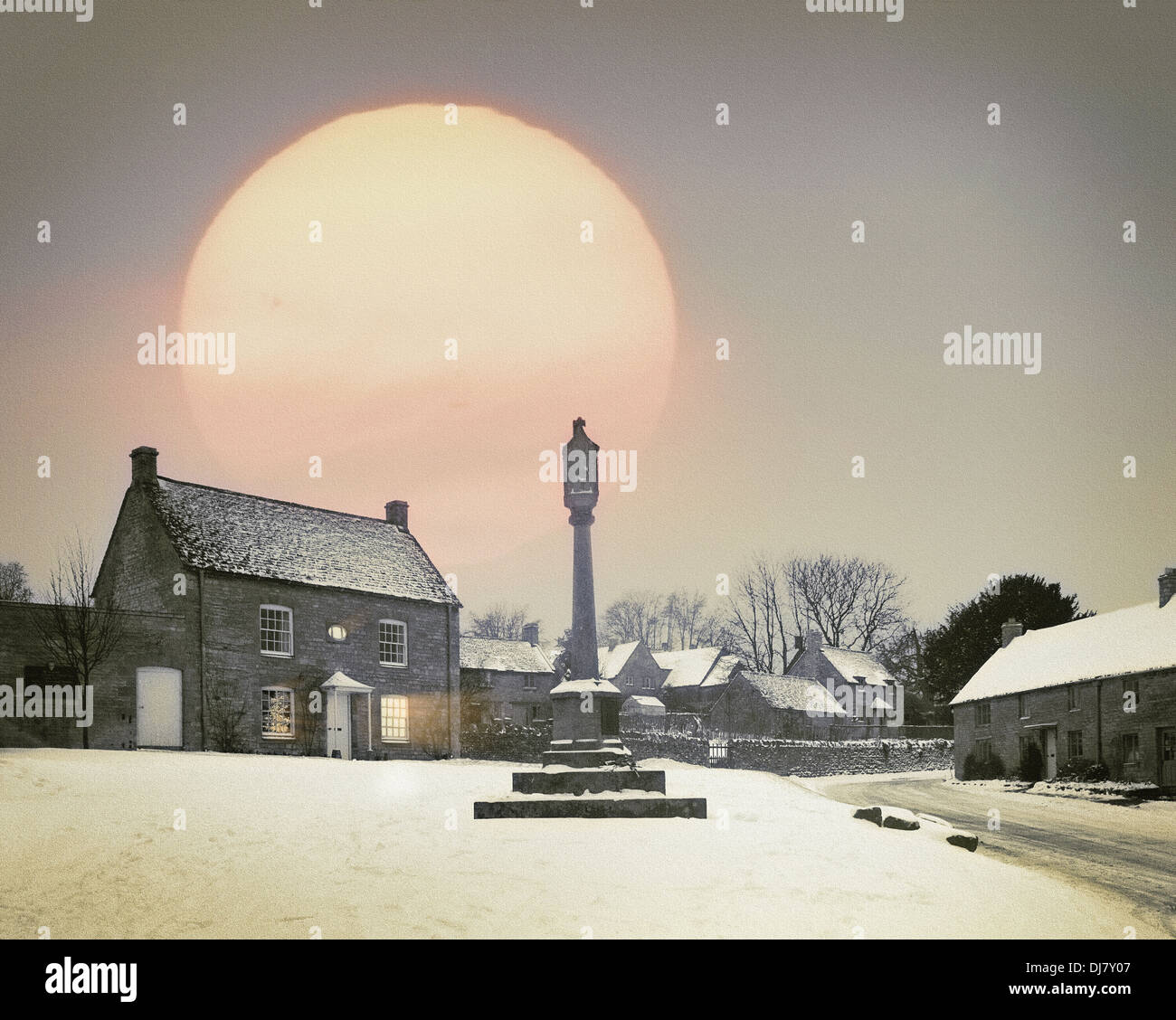 Go - GLOUCESTERSHIRE : Guiting Power dans les Cotswolds Banque D'Images