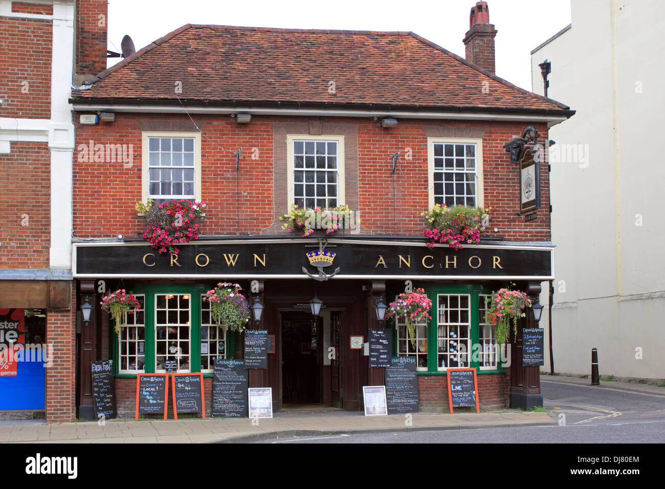 Crown and Anchor pub Winchester, Hampshire, England, UK. Banque D'Images