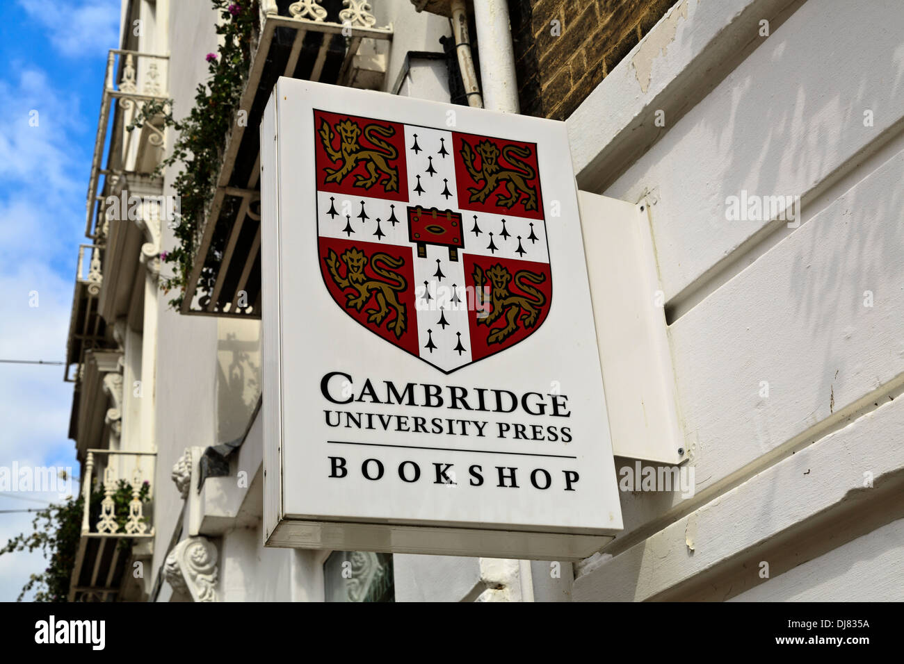 Librairie Cambridge University Press, Cambridge, Angleterre signe Banque D'Images