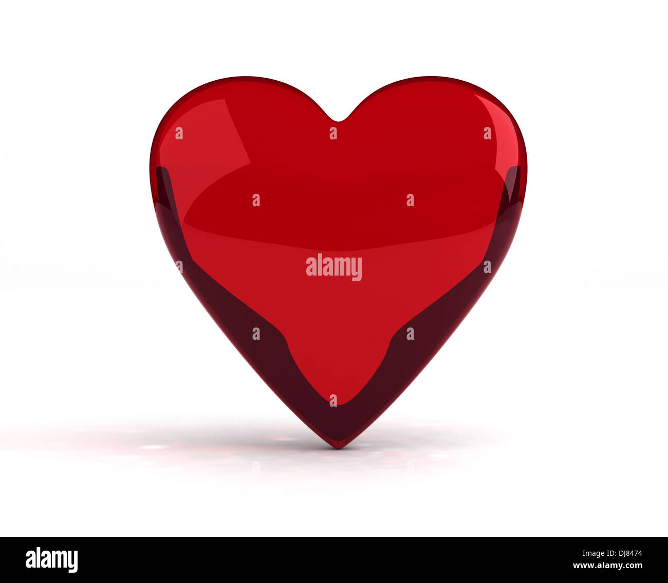 Candy hearts sur fond blanc (image générée par ordinateur) Banque D'Images