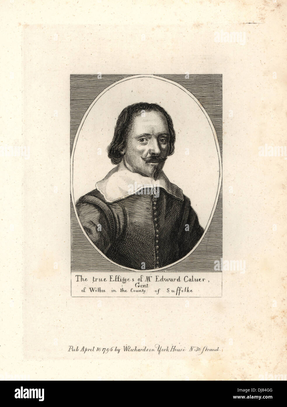 Edward Calver, d'Wilbie, Suffolk. Roundhead et poète. Banque D'Images