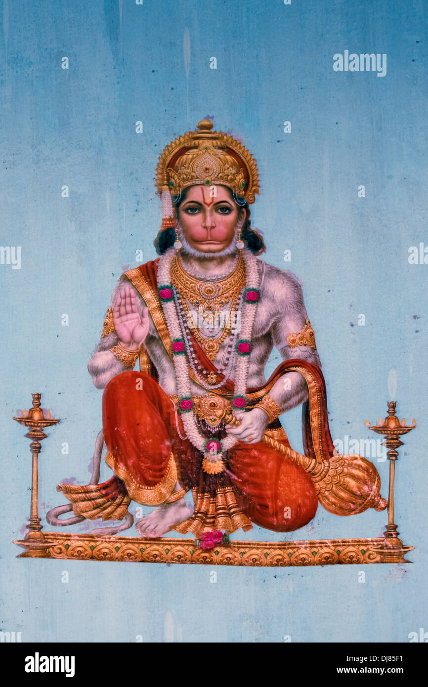 Hanuman, le dieu singe Banque D'Images