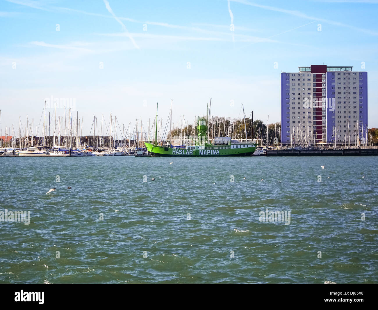 Haslar Marina à Gosport, Hampshire, Angleterre Banque D'Images