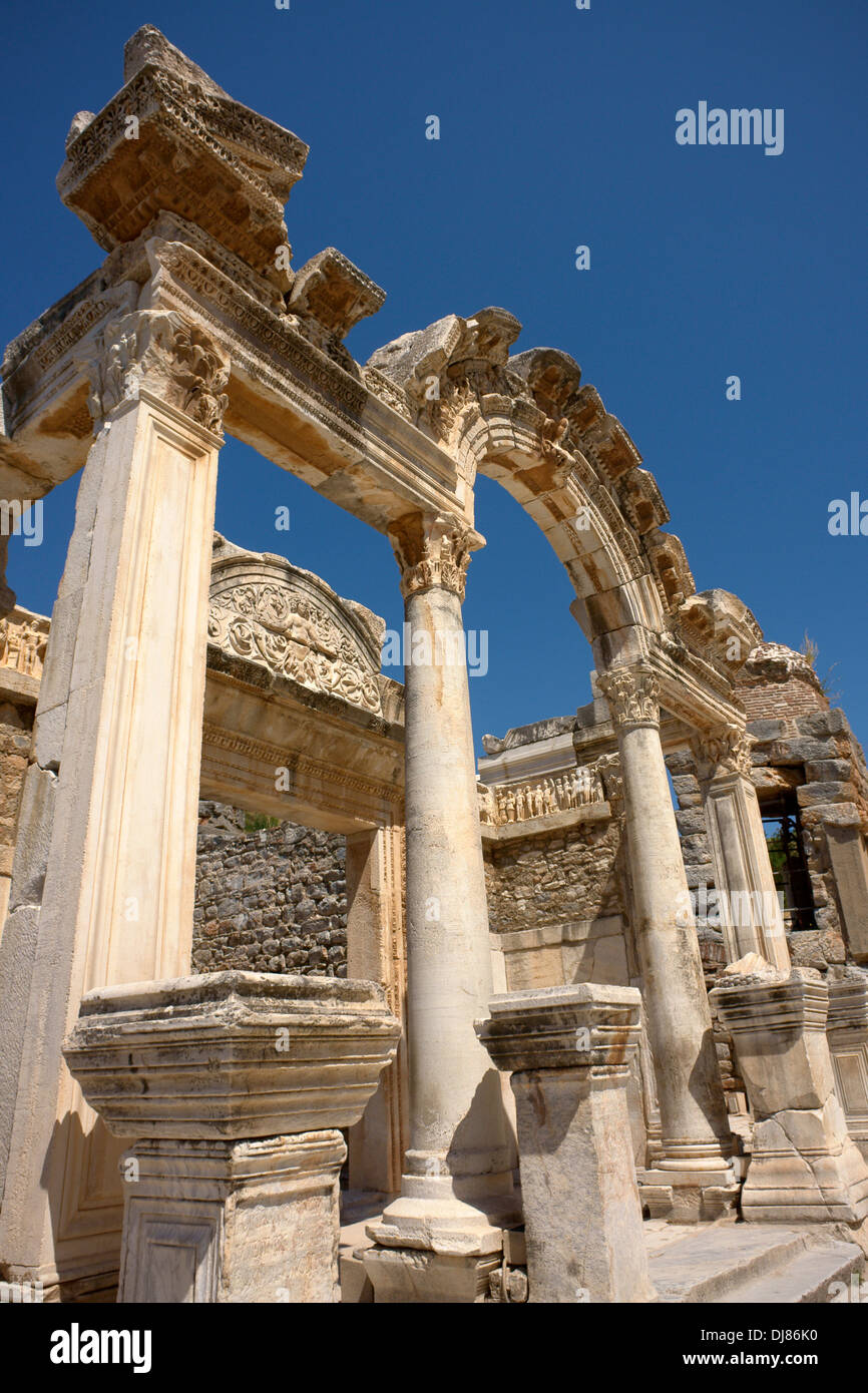 Temple de l'arc d'Hadrien à Éphèse, Turquie Banque D'Images