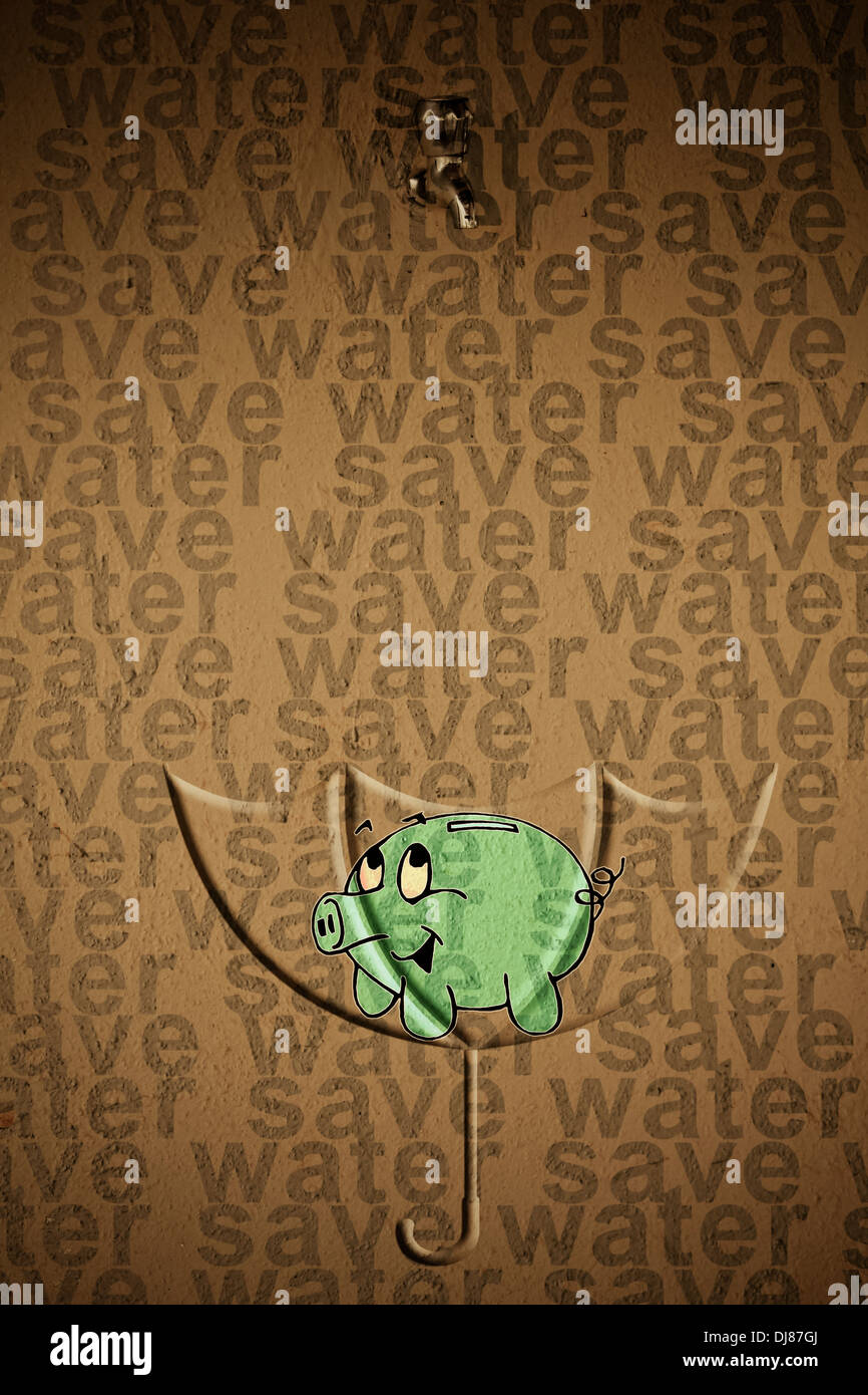Concept d'économiser de l'eau Banque D'Images