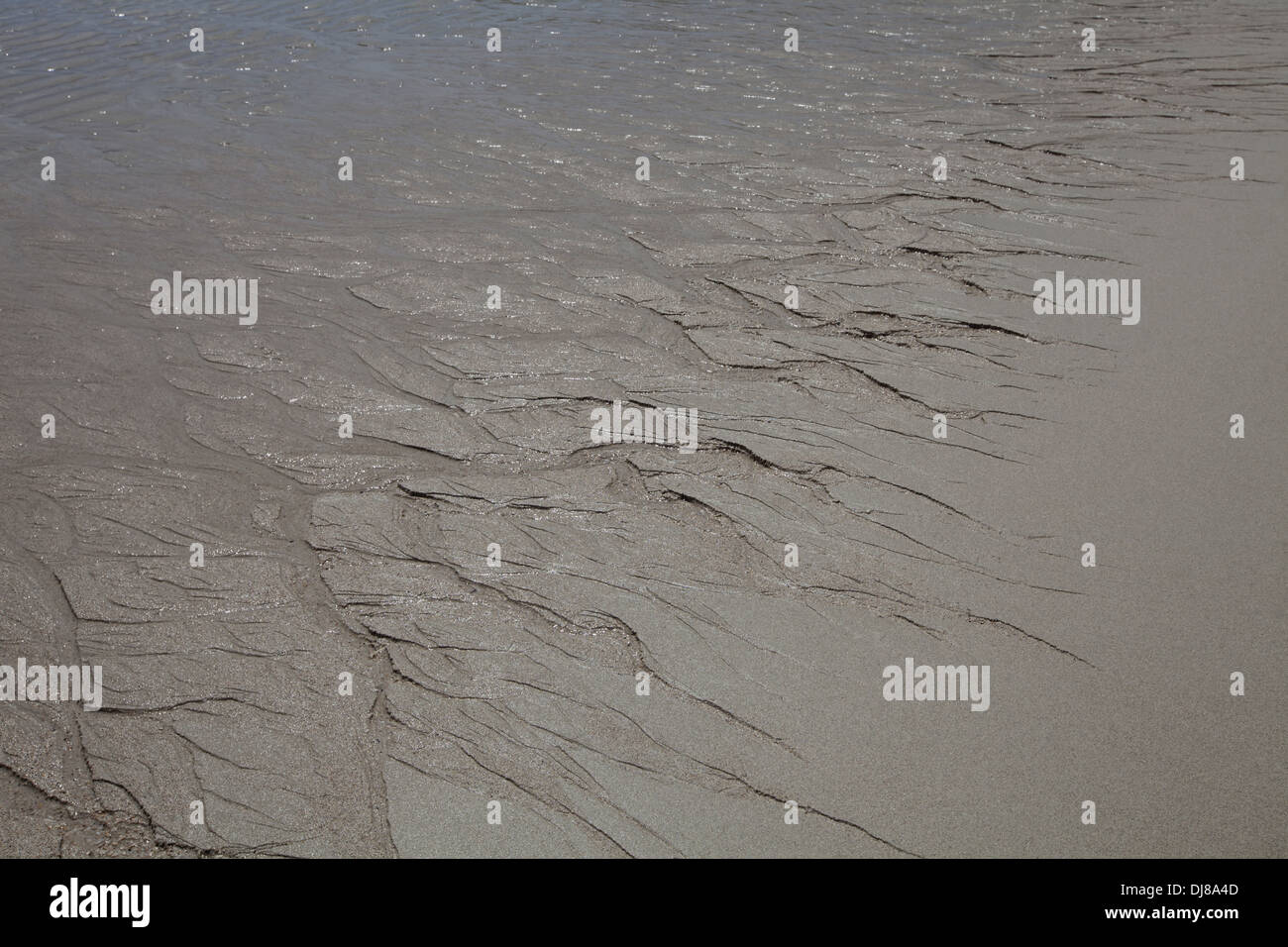 Dans le sable Design créé par vagues, l'île d'Andaman, l'Inde Banque D'Images