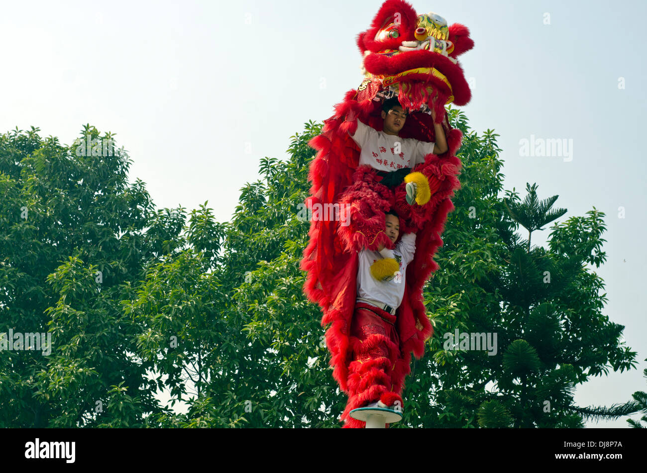 Danse du Lion Luzhou ,Guangzhou Guangzhou Banque D'Images