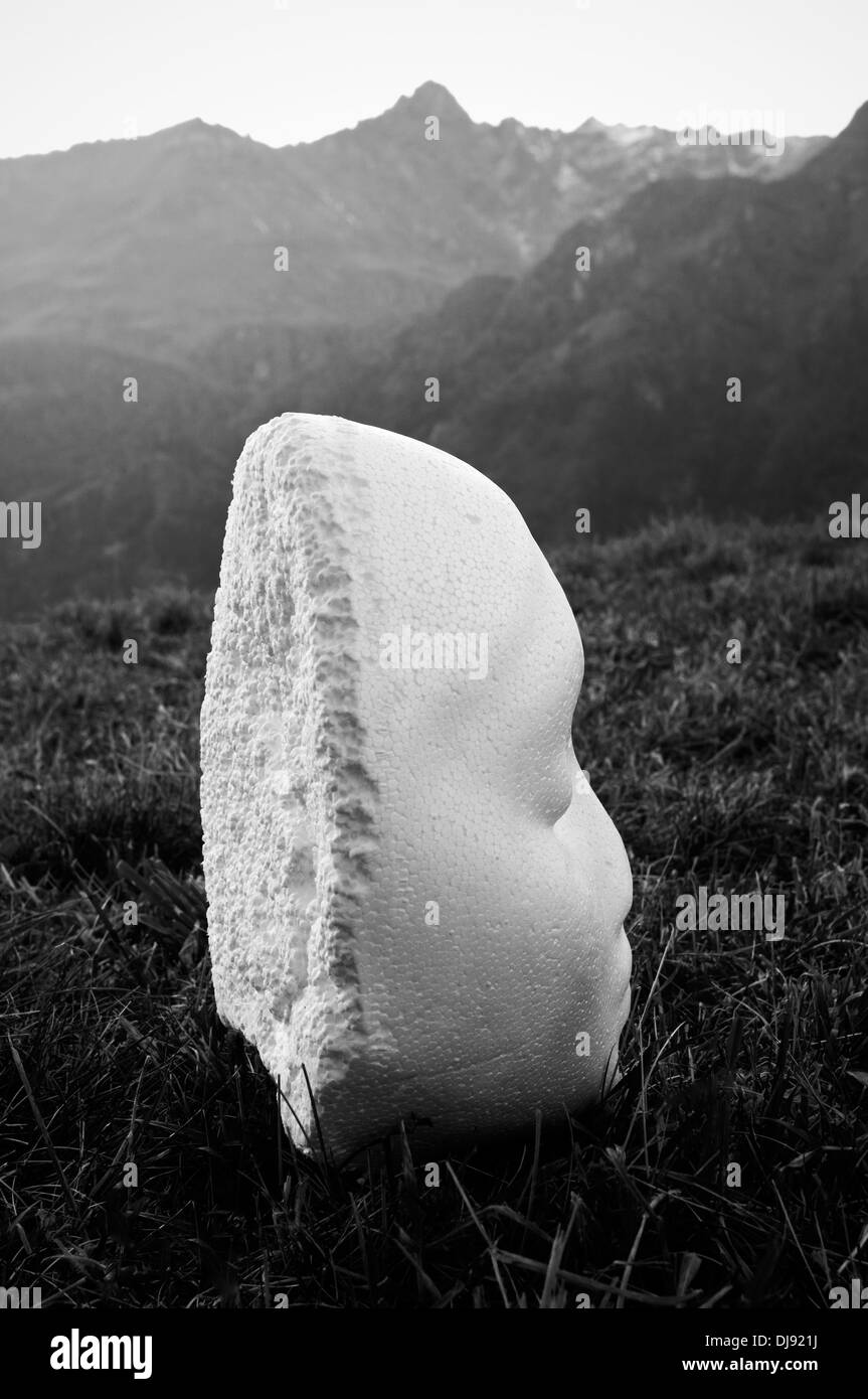 Tête en polystyrène Banque D'Images